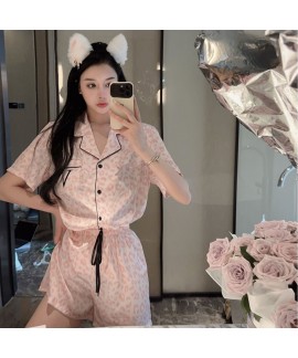 Sexy & Chic Pink Leopard Print Pajamas, Perfect for Lazy Days