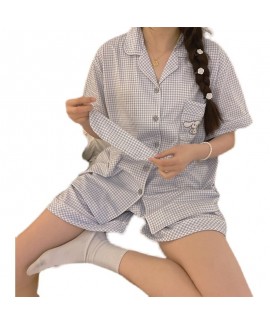 Women's Summer Cartoon Short-Sleeve Pajama Set - Trendy Two-Piece Sleepwear