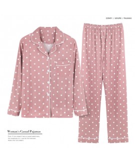 Women's Long-Sleeve Button-Up Pajama Set - Plus Size Comfort for All Seasons