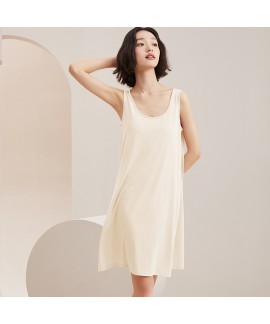 Summer Sexy Women's Sleep Dress with Chest Pads, S...