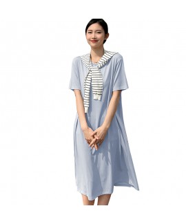 Women's Summer Cooling French-Style Mid-Length Sleep Dress, Sexiest Nightdress