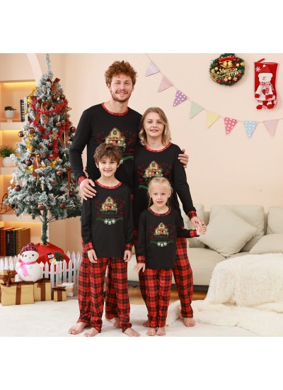 Family Christmas Matching Pajama Set – Christmas Plaid Print Parent-Child Set