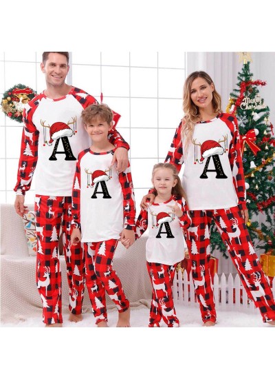 New Christmas Family Pajama Set – Printed Long Sleeve Loungewear for Parents and Kids