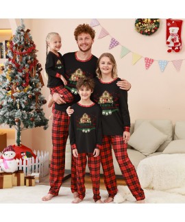 Family Christmas Matching Pajama Set – Christmas Plaid Print Parent-Child Set