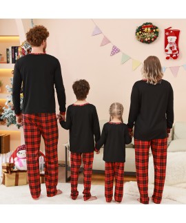 Family Christmas Matching Pajama Set – Christmas Plaid Print Parent-Child Set