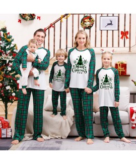 New Red and Green Christmas Tree Family Matching Pajama Set – Festive Long-Sleeve Sleepwear