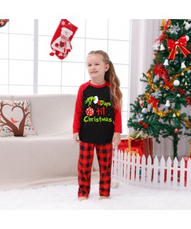 Christmas Crew Family Pajama Set – Plaid Patchwork Print Parent-Child Christmas Loungewear