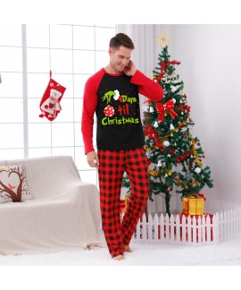 Christmas Crew Family Pajama Set – Plaid Patchwork Print Parent-Child Christmas Loungewear