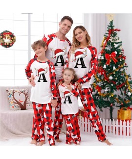 New Christmas Family Pajama Set – Printed Long Sleeve Loungewear for Parents and Kids