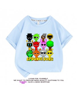 Sprunki Short-Sleeve Cotton T-Shirt for Kids - Sum...