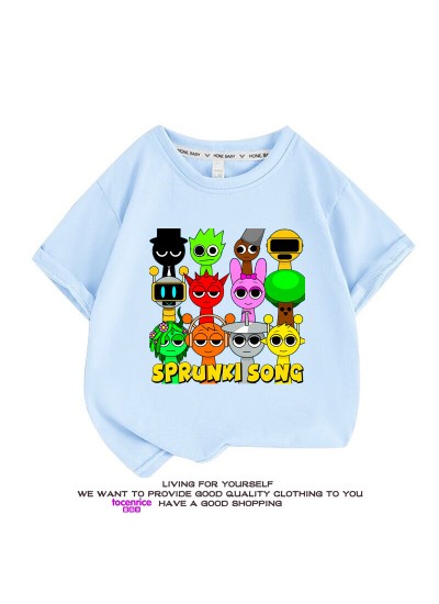 Sprunki Short-Sleeve Cotton T-Shirt for Kids - Summer Essential