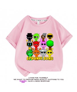 Sprunki Short-Sleeve Cotton T-Shirt for Kids - Summer Essential