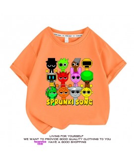 Sprunki Short-Sleeve Cotton T-Shirt for Kids - Summer Essential