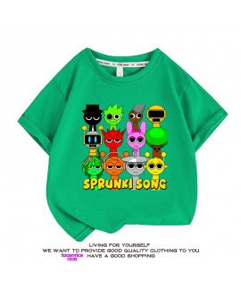 Sprunki Short-Sleeve Cotton T-Shirt for Kids - Summer Essential