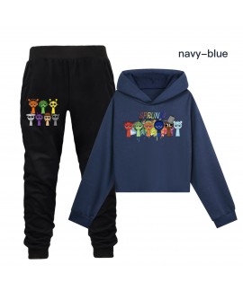 Sprunki Girls' Hoodie & Pants Set - Cute & Comfortable Outfit (2-16 Years)