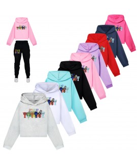 Sprunki Girls' Hoodie & Pants Set - Cute &...