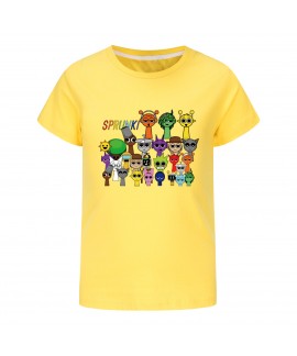 Sprunki Short-Sleeve T-Shirt for Kids & Teens - 100% Cotton Summer Tee (2-16 Years)