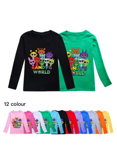 Sprunki Long-Sleeve Cotton T-Shirt for Kids - Soft & Durable (2-16 Years)