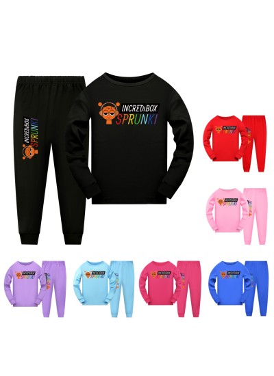 Sprunki Kids' Long-Sleeve Pajama Set | Soft Sleepwear for Boys & Girls