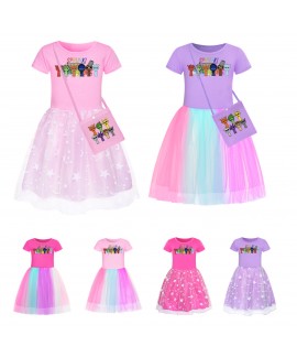 Sprunki Rhythm Box Girls' Star Dress, Rainbow Lace...