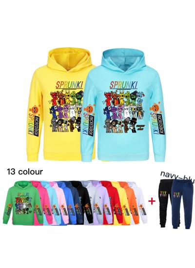 Sprunki Rhythm Box Hoodie Unisex Kids Hoodie Set - Trendy and Comfortable