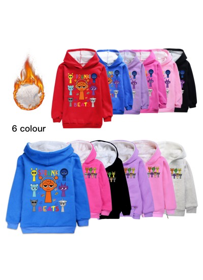 Sprunki Kids' Fleece Hoodie | Warm Winter Sweatshirt for Boys & Girls