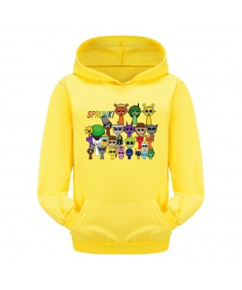 Sprunki Rhythm Box Hoodie with Bag Unisex Kids Hoodie Set - Trendy and Comfortable