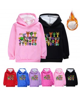 Sprunki Kids Fleece Hoodie for Autumn & Winter...