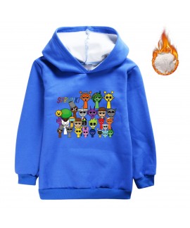 Sprunki Kids Fleece Hoodie for Autumn & Winter - Warm, Cozy Sweatshirt for Children