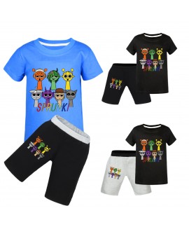 Sprunki Kids' Summer T-Shirt & Shorts Set | Boys & Girls Outfit