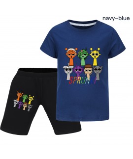 Sprunki Kids' Summer T-Shirt & Shorts Set | Boys & Girls Outfit