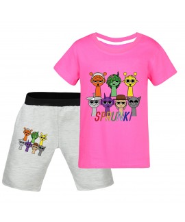 Sprunki Kids' Summer T-Shirt & Shorts Set | Boys & Girls Outfit