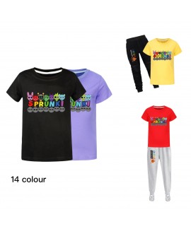 Sprunki Kids Summer T-Shirt & Pants Set | Short Sleeve Outfit | Sprunki Clothing