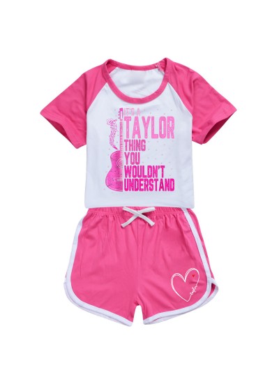 Taylor 100-170 Unisex Kids' Summer T-Shirt & Shorts Sports Set