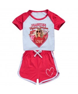 Taylor Swift 100-170 Unisex Kids' Summer T-Shirt & Shorts Sports Sets