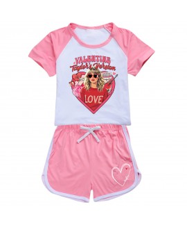 Taylor Swift 100-170 Unisex Kids' Summer T-Shirt & Shorts Sports Sets