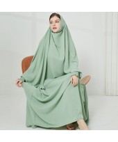 Solid - Color Hijab - Included Long Robe for Middl...