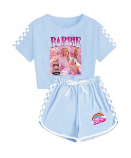 Barbie The Movie Barbie 100-170 Girls' T-shirt Shorts Sports Pajamas Suit