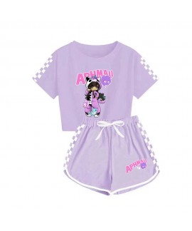 Aphmau Boys and Girls T-shirt + Shorts Sports Pajamas Set
