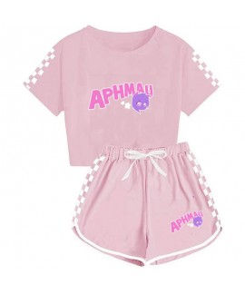 Aphmau Boys and Girls T-shirt + Shorts Sports Pajamas Kid's Set