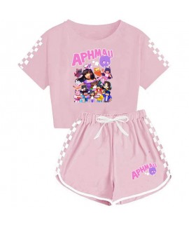 Aphmau Boys and Girls T-shirt + Shorts Sports Pajamas Set Aphmau Pajamas