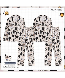 Pure Cotton Long Sleeves And Long Pants Crayon Shin-chan Little Bear Cartoon Couple Pajamas Set