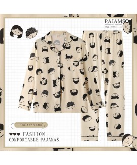 Cinnamoroll Pochacco Pure Cotton Long-sleeved Cute Cartoon Women's Pajama Set