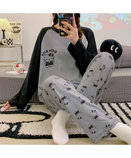 Kitty Pure Cotton Long-sleeved Cute Cartoon Women's Pajama Set