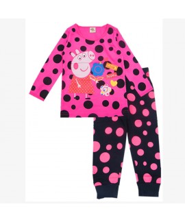 Peppa Pig Cartoon Long Sleeve Trousers Children's Pajamas Peppa Pig Pajamas Sets