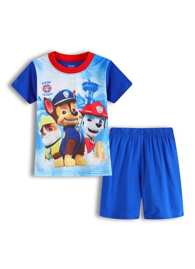 Matching Paw Patrol Kids' Pjs Paw Patrol Movie Short sleeve T-shirt Pajamas For Summer