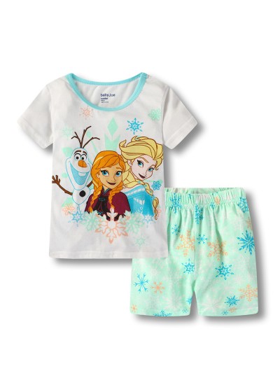 Cartoon Disney Elsa Pure Cotton Pajamas Elsa Frozen Pajamas Princess Elsa Pyjamas Set