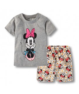 Disney Mickey Mouse And Friends Holiday Pajamas Cartoon Mickey Mouse Short Sleeve Pajamas Set