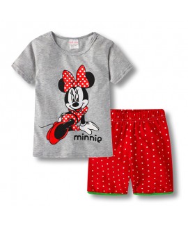 Cartoon Cotton Disney Mickey Mouse And Friends Holiday Pajamas Cartoon Mickey Mouse Short Sleeve Pajamas Sets