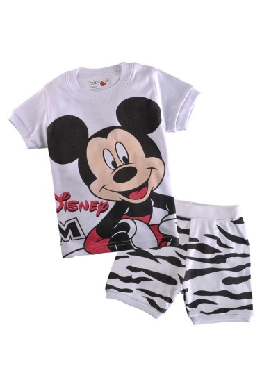 Childrens Cartoon Mickey Mouse Short Sleeve Pajamas Set Disney Mickey Mouse And Friends Holiday Pajamas